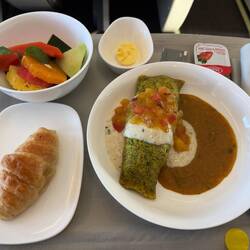 My dosa breakfast on FJ822.