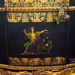 Door of a gala carriage from 1700 ... Museo Davia Bargellini — Bologna, Italy.