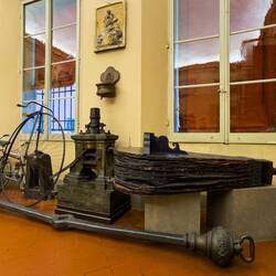 Giant bellow and other artifacts ... Museo Davia Bargellini — Bologna, Italy.