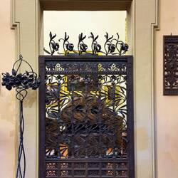 Ornamental wrought iron gate ... Museo Davia Bargellini — Bologna, Italy.