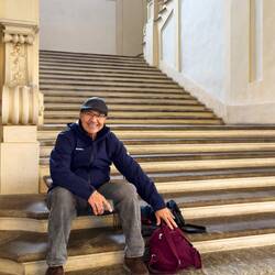 Mui patiently waiting for me ... Museo Davia Bargellini — Bologna, Italy.