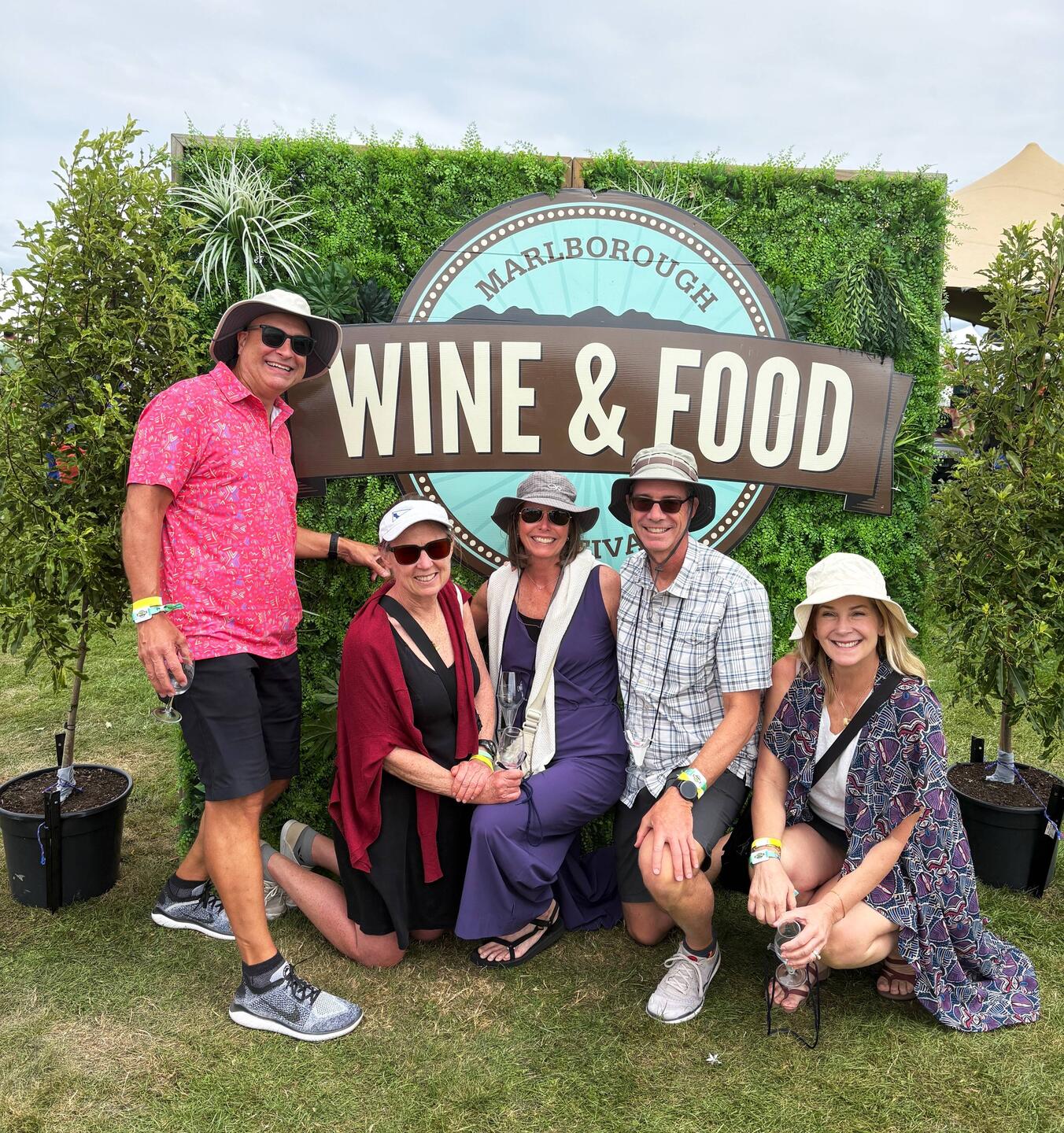 Brian, me , Stef, Mark, Cyndee at Marlborough Wine & Food Festival