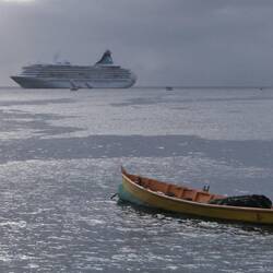 ..auch hier mussten wir dem Tender-Boot übergesetzt werden.