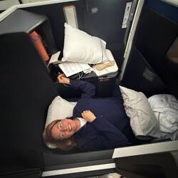 Afternoon nap time! Still 6 hours to go.