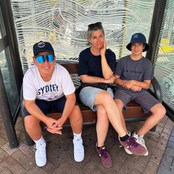 Warten auf den Bus...