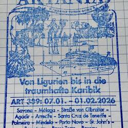 Der Bordstempel der Artania
