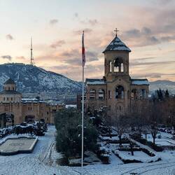 Sameba Kathedrale im Winter.