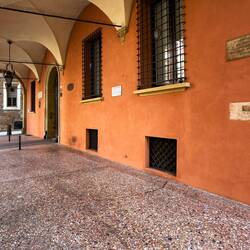 In January 1768 the first post office of Bologna was opened ... note the letter slot on the right.
