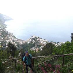 Positano im Rücken, nach 540 Höhenmetern