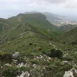 Blick in Richtung Westen, rechts davon Sorrento