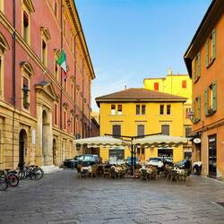 Il Duca d'Amalfi ... the location of our first cappuccino & cornetto breakfast — Bologna, Italy.