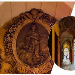 One of the porticos of the city — Bologna, Italy.