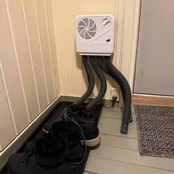 Sogar mit Schuhtrockner