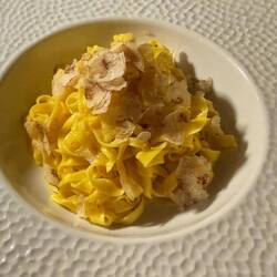 Tagliolini mit Eigelb und weissem Trüffel