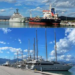 ..ein großes Kreuzfahrtschiff habe ich gestern vom letzten Standort aus wegfahren gesehen 🚢