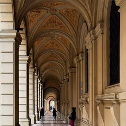 A lovely portico — Bologna, Italy.