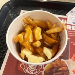 Poutine (Pommes mit Käse & Bratensoße)