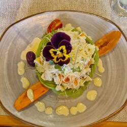 Palta de la reyna (Avocado gefüllt mit Gemüse und Hühnchen)