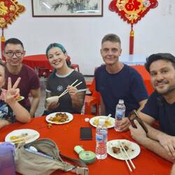 Gemeinsames Futtern.