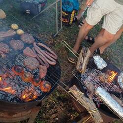 am Grill ging es genauso lustig weiter ...