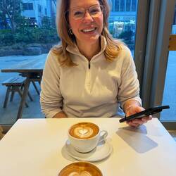 Afternoon coffee break - Sun going down has things getting cooler.