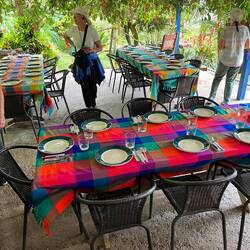 Dining al fresco at the hacienda.