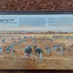 Nach dem ersten Tag der Schlacht gruben beide Seiten Befestigungen.