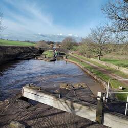 Vicky went ahead to set the locks while Will exited and closed the previous lock gate.