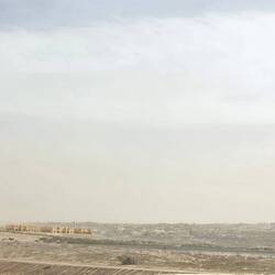 View from the hotel during dust storm.