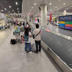 Lots of people, not much luggage