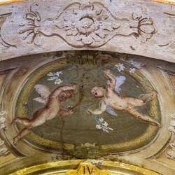 Fresco in one of the chapels in the portico — Bologna, Italy.
