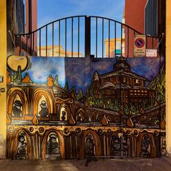 Mural of Santuario di San Luca — Bologna, Italy.