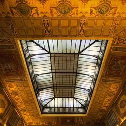 Ceiling detail from Palazzo del Commercio — Bologna, Italy.