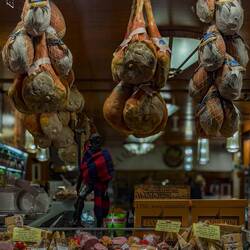 Window display at A.F. Tamburini — Bologna, Italy.