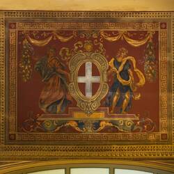 Ceiling detail from Palazzo del Commercio — Bologna, Italy.