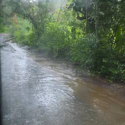 Straße unter Wasser