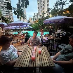 Unser vom Hotel spendierter Willkommens Cocktail