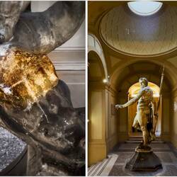 Plaster cast of the Neptune statue for the bronze in Piazza del Nettuno ... signed by the sculptor.