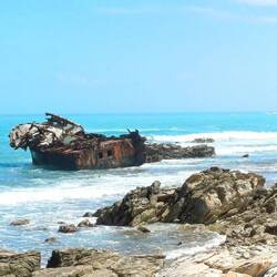 vom Wrack ist heute nicht mehr viel zu sehen