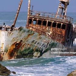 die 1992 gestrandete Meisho Maru 38