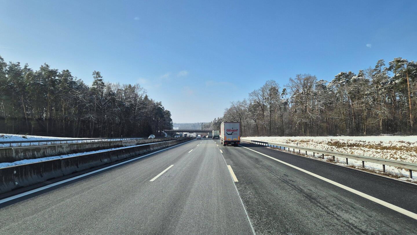 Abfahrt bei herrlichem Sonnenschein