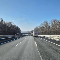 Abfahrt bei herrlichem Sonnenschein