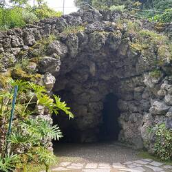 The tufa grotto entrance to the garden