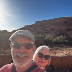 Village in the background