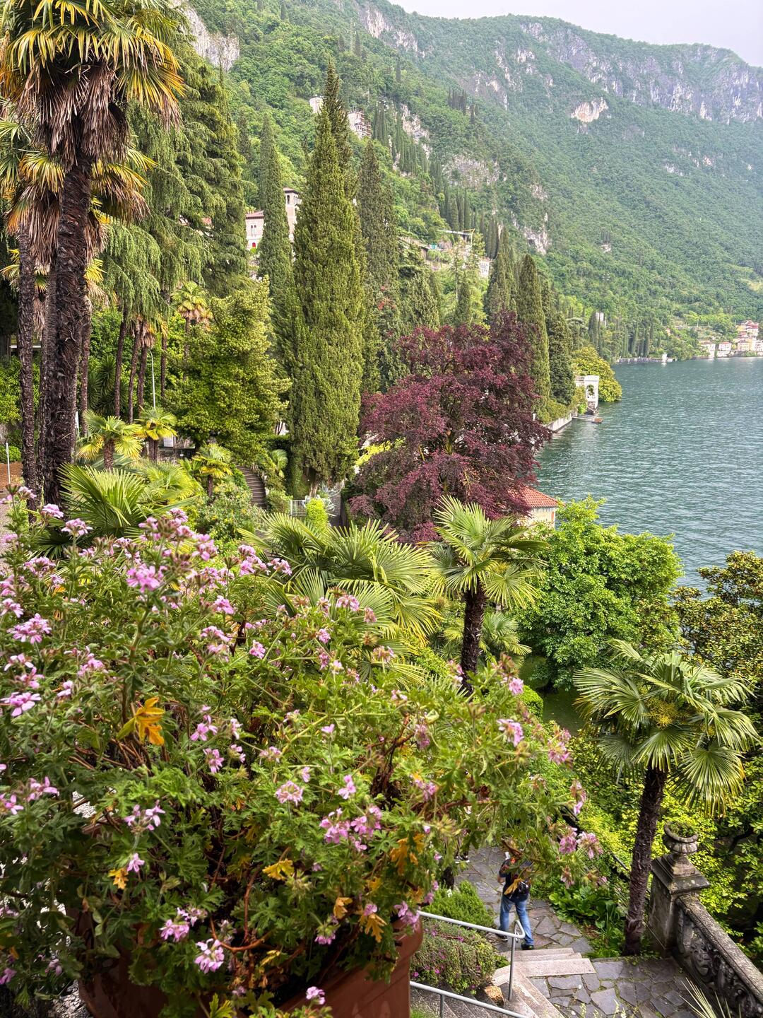 Looking from the residence down the length of the garden.