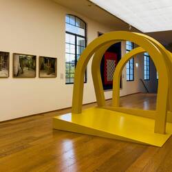 Lacquered wood piece by Gianni Colombo ... MAMbo — Bologna, Italy.