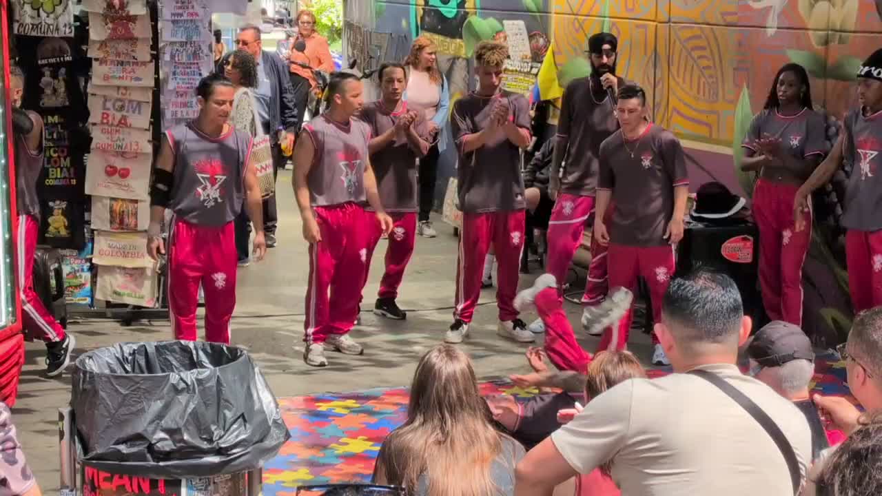 Break dancers up on the hills