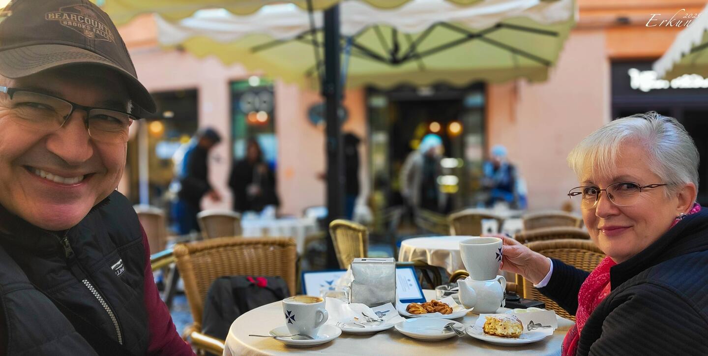 Post-lease-signing cappuccino & cornetto @ Il Duca d'Amalfi — Bologna, Italy.