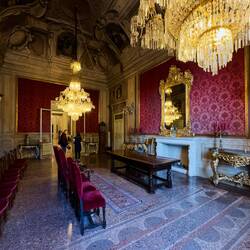 The Sala Rosa is where civil wedding ceremonies are held ... Palazzo d'Accursion — Bologna, Italy.