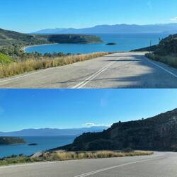 ..schon als wir den Hügel runter fahren sieht man diese herrliche Bucht schon von weitem 🤩